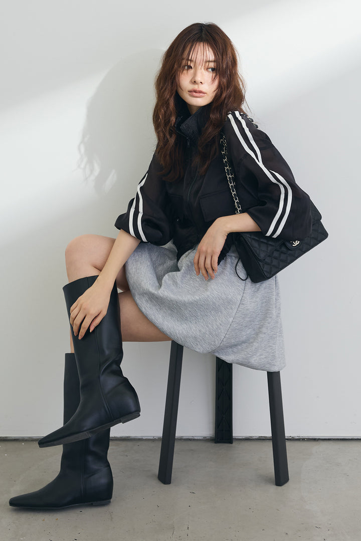 [予約]シアーオーガンジーサイドラインショートブルゾン