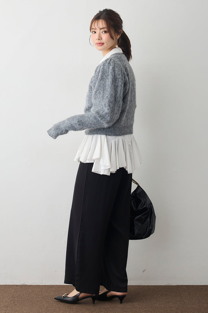 [予約]とろみドロストワイドパンツ