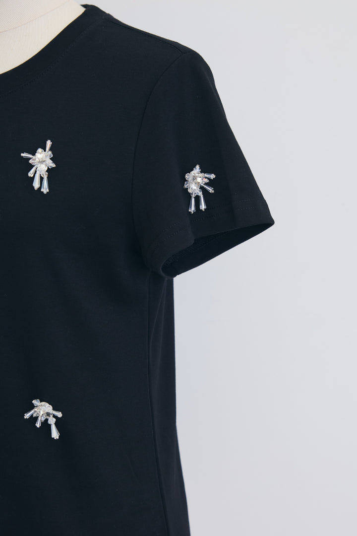 [予約]ビジューモチーフデザインTシャツ