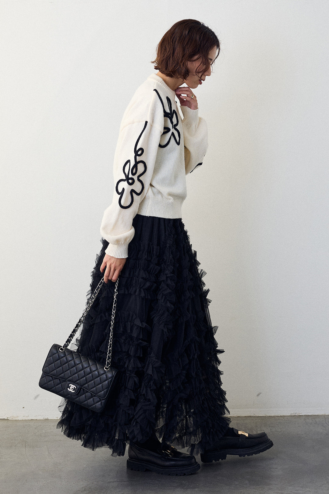 [予約]コードフラワーニットプルオーバー