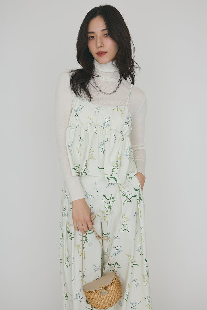 [予約]シックフラワービスチェキャミソール