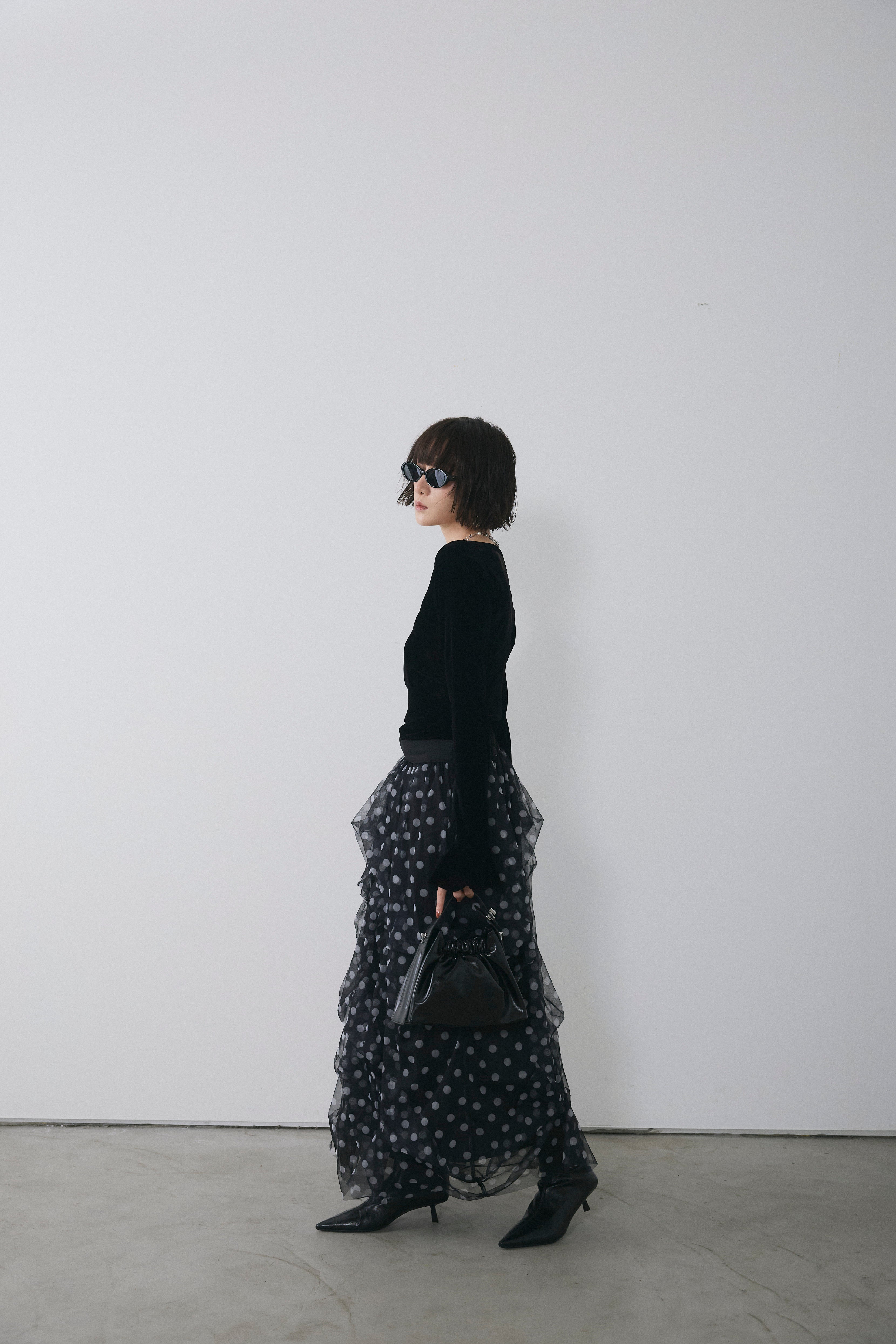 予約]マルチパターンタックチュールスカート – Frene