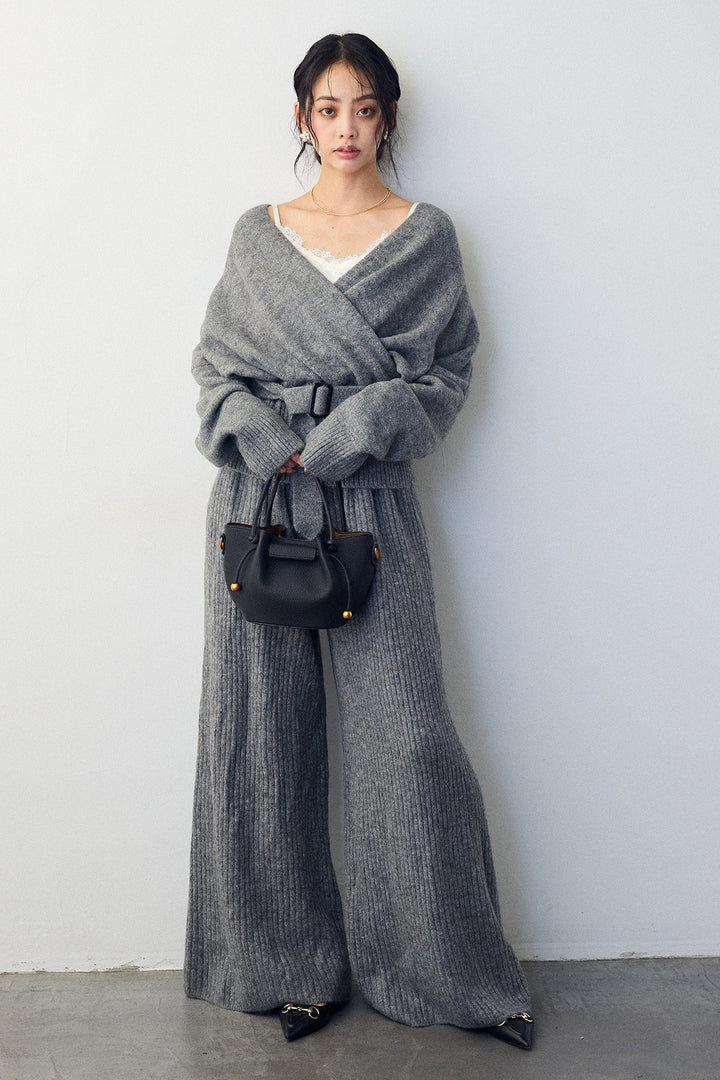 [予約]カシュクール美ラインニットセットアップ