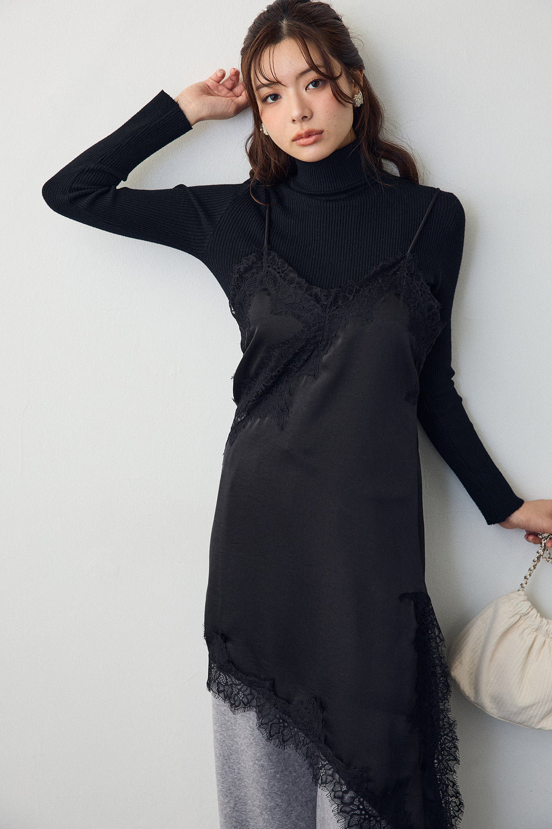 [予約]ベーシックリブタートルニット