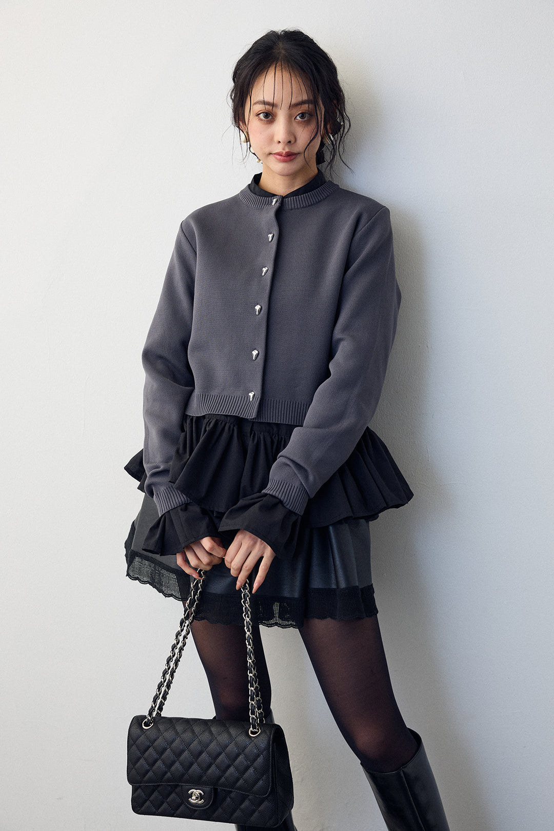 [予約]フリルヘムスリーブブラウス