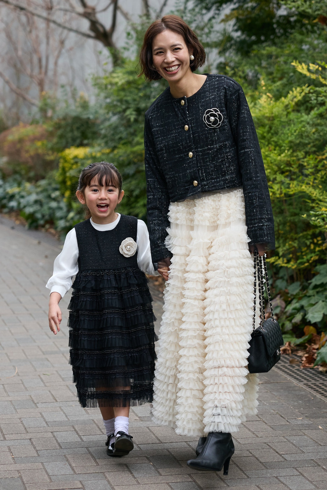 [予約](kids)ティアードプリーツパールワンピ