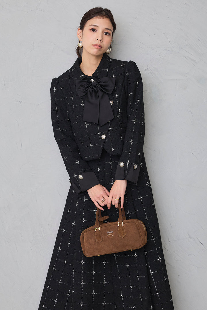 [予約]クラシックラインツイードリボン2wayセットアップ