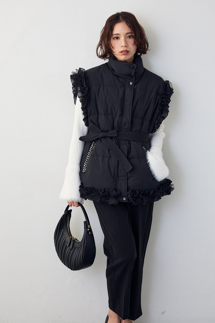 [予約]フリルチュールスリーブ美ラインベスト