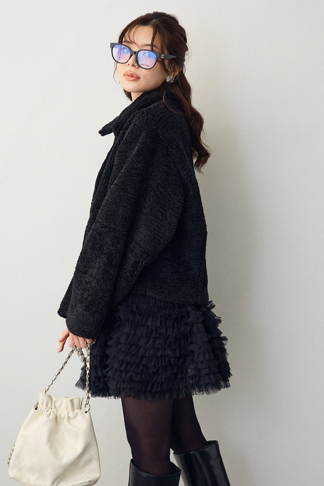 [予約]ボアコクーンスリーブジャケット