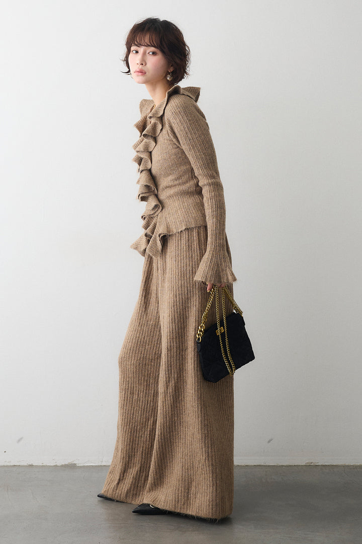 [予約]フロントフリル美ラインニットセットアップ