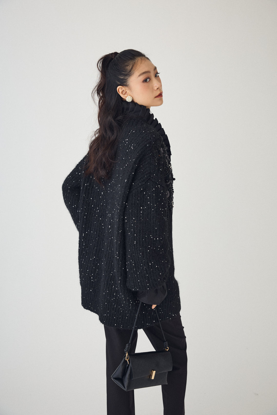 [予約]ダブルプリーツカラーブラウス