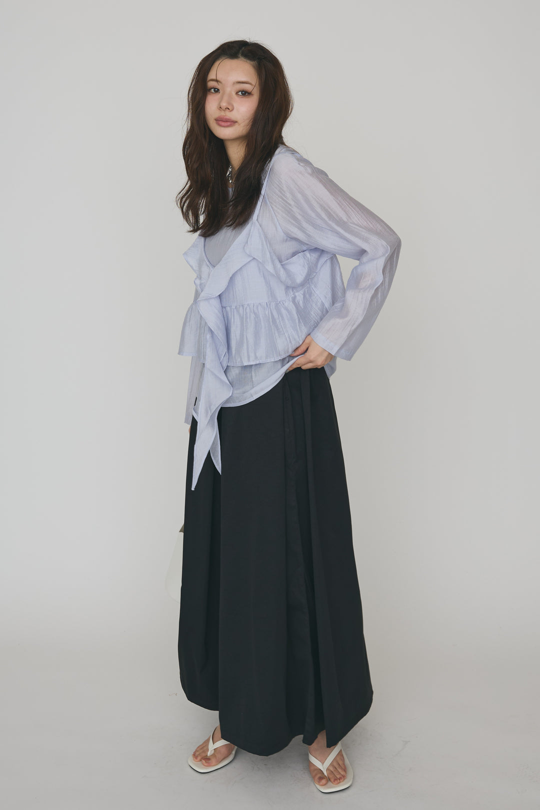 [予約]フロントサイドタックワイドパンツ