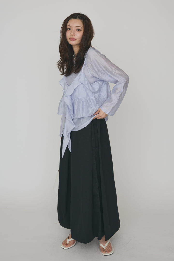 [予約]フロントサイドタックワイドパンツ