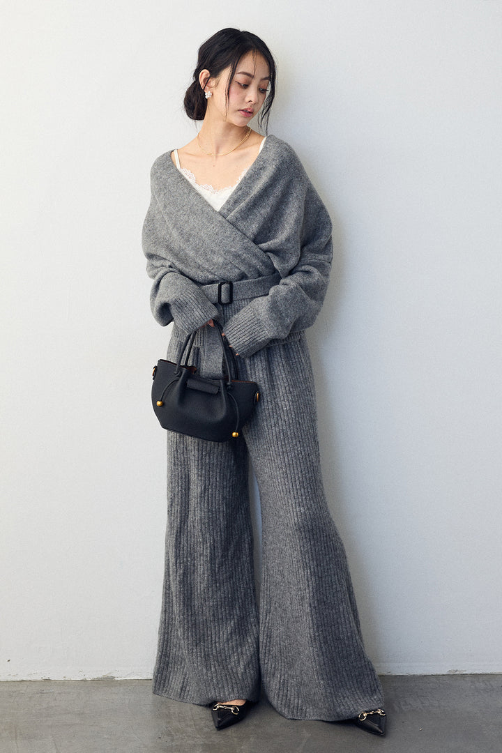 [予約]カシュクール美ラインニットセットアップ