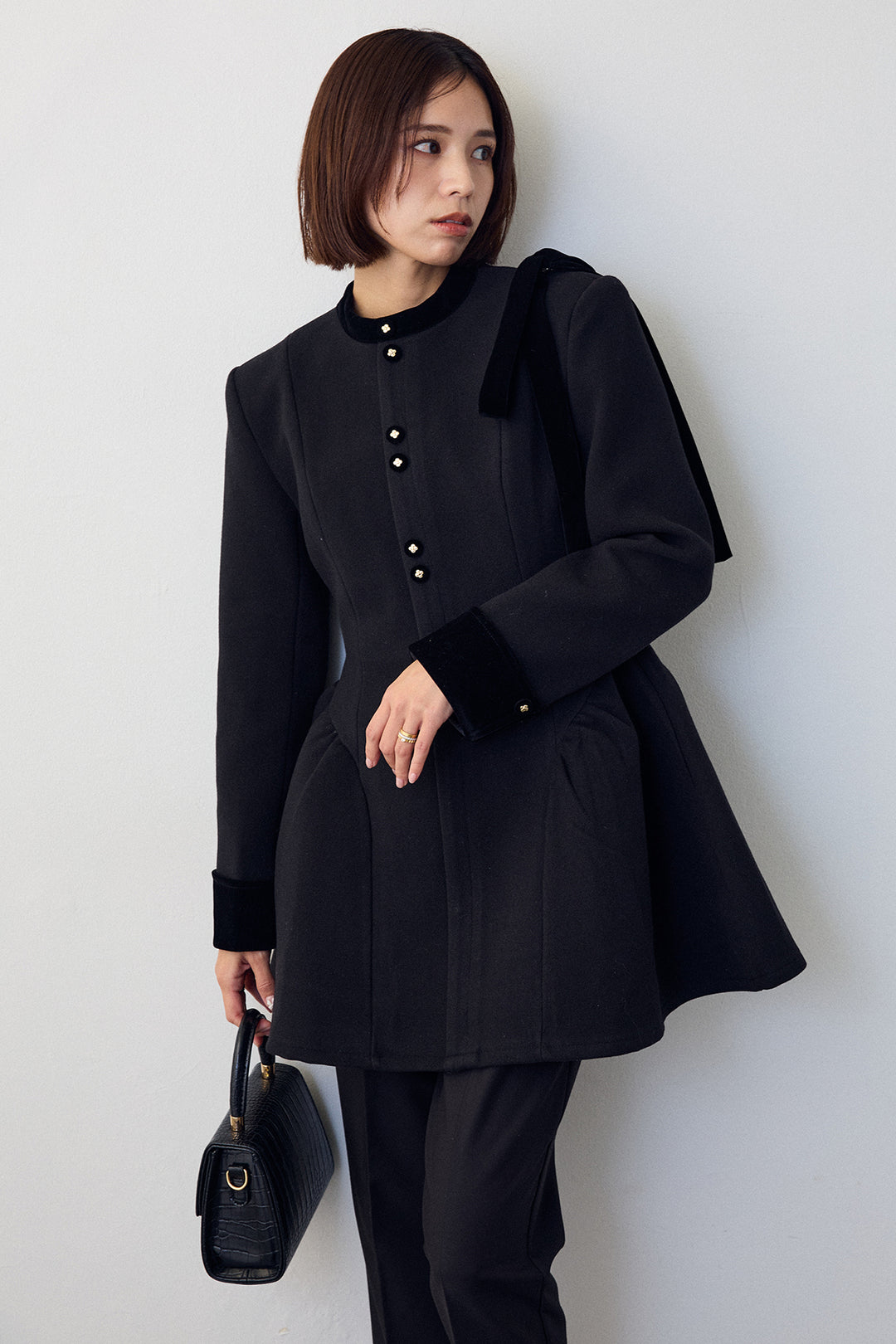 [予約]クラシカルウエストシェイプフレアコート