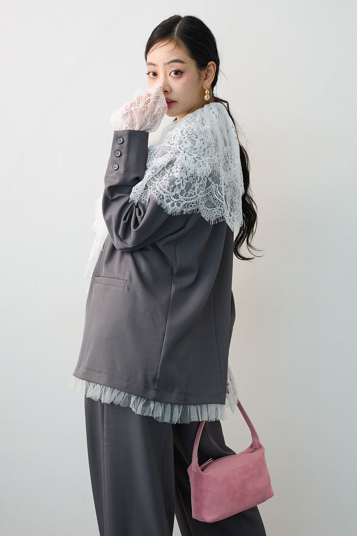 [予約]フリルヘム2wayマニッシュジャケット