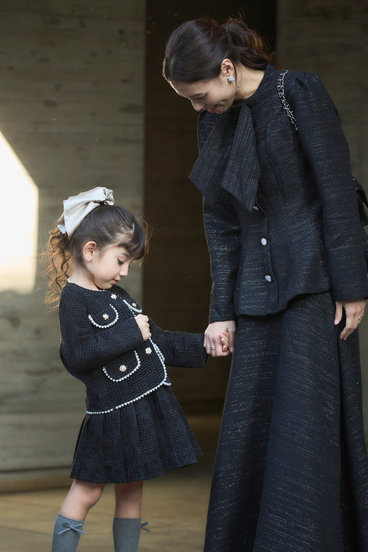 [予約]パールツイードジャケット＋プリーツスカートセット