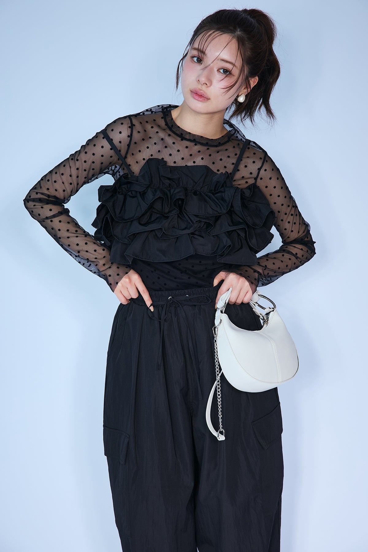 予約/SET]撥水フリルビスチェ+撥水2wayジョガーパンツ(2set) – Frene