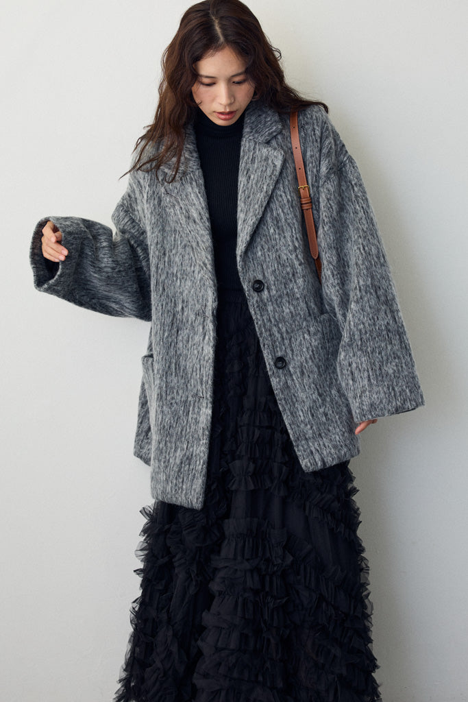[予約]シャギーミドル丈コート
