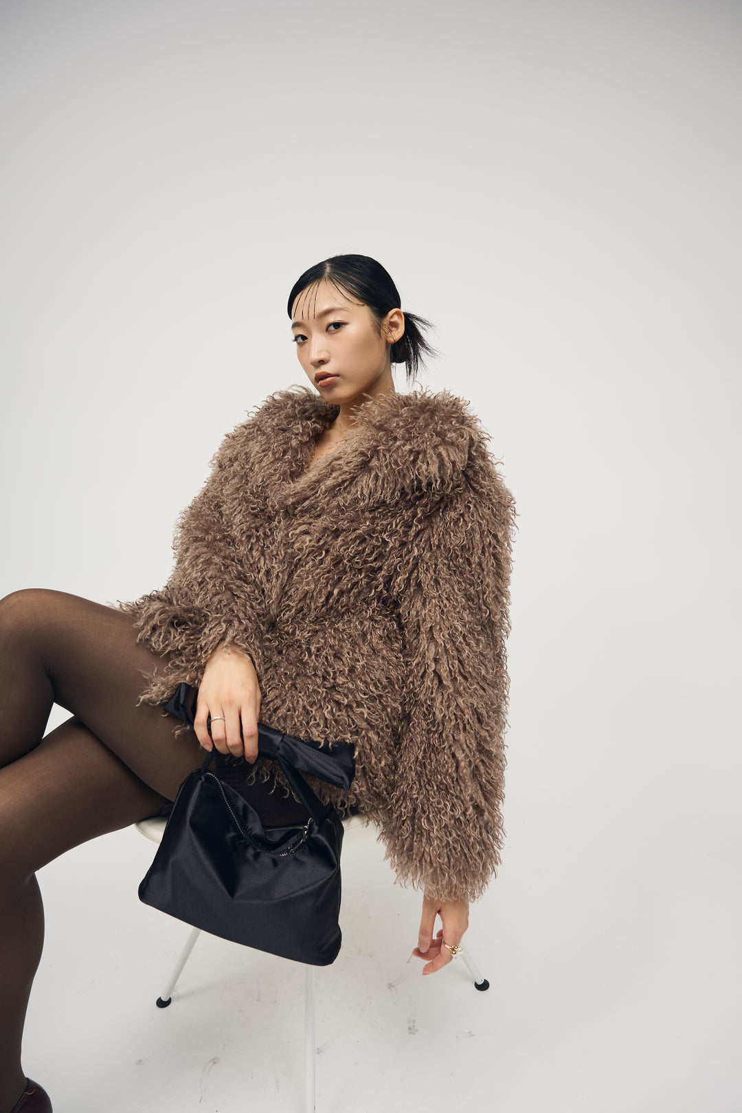 [予約]ロングシャギーエアリーコート