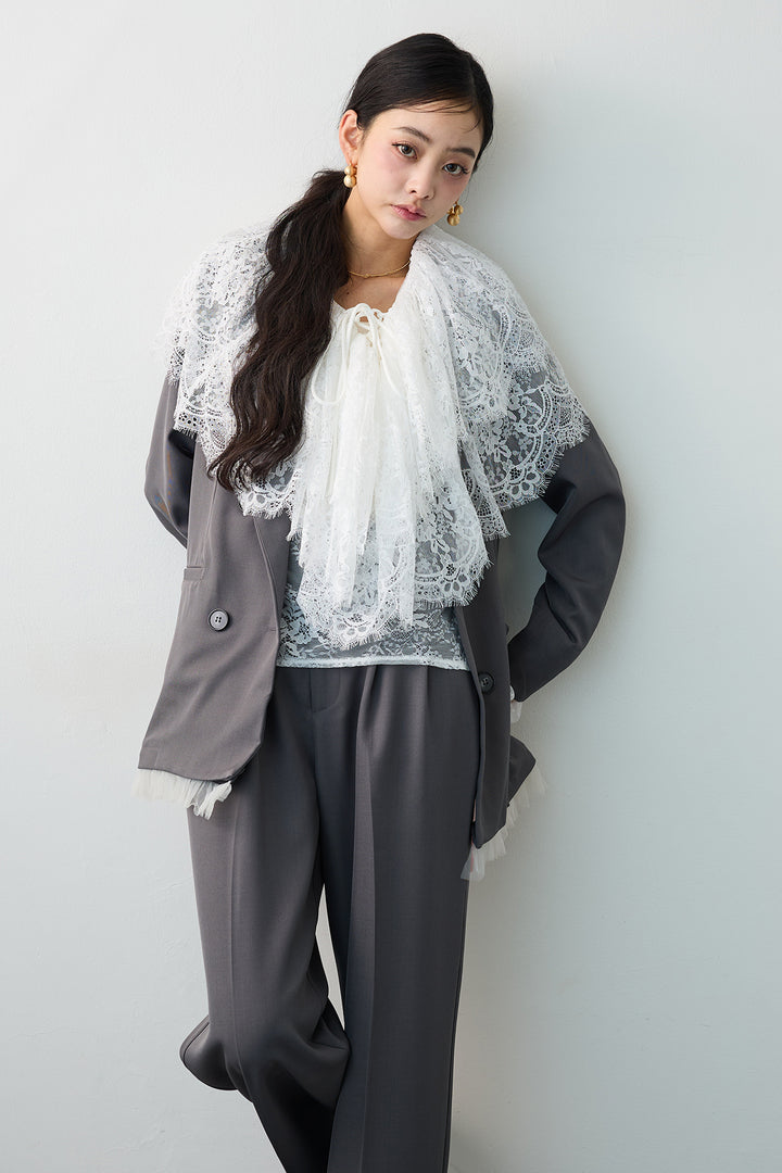 [予約]フリルヘム2wayマニッシュジャケット