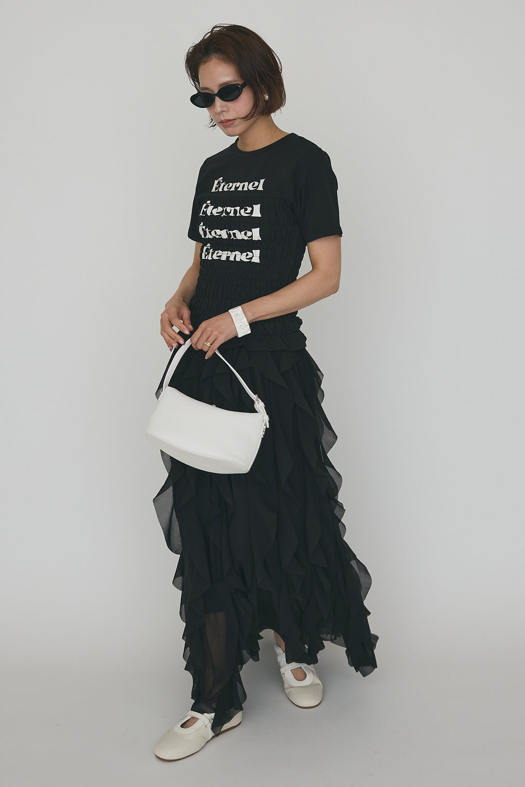 [予約]シャーリングロゴコンパクトTシャツ