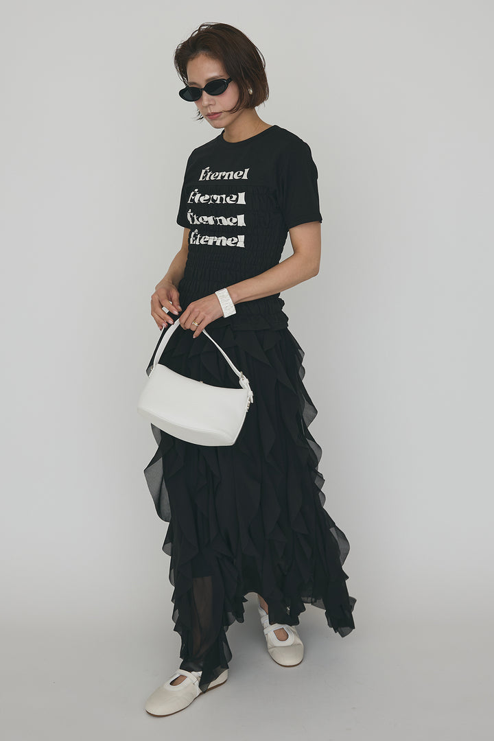 [予約]シャーリングロゴコンパクトTシャツ
