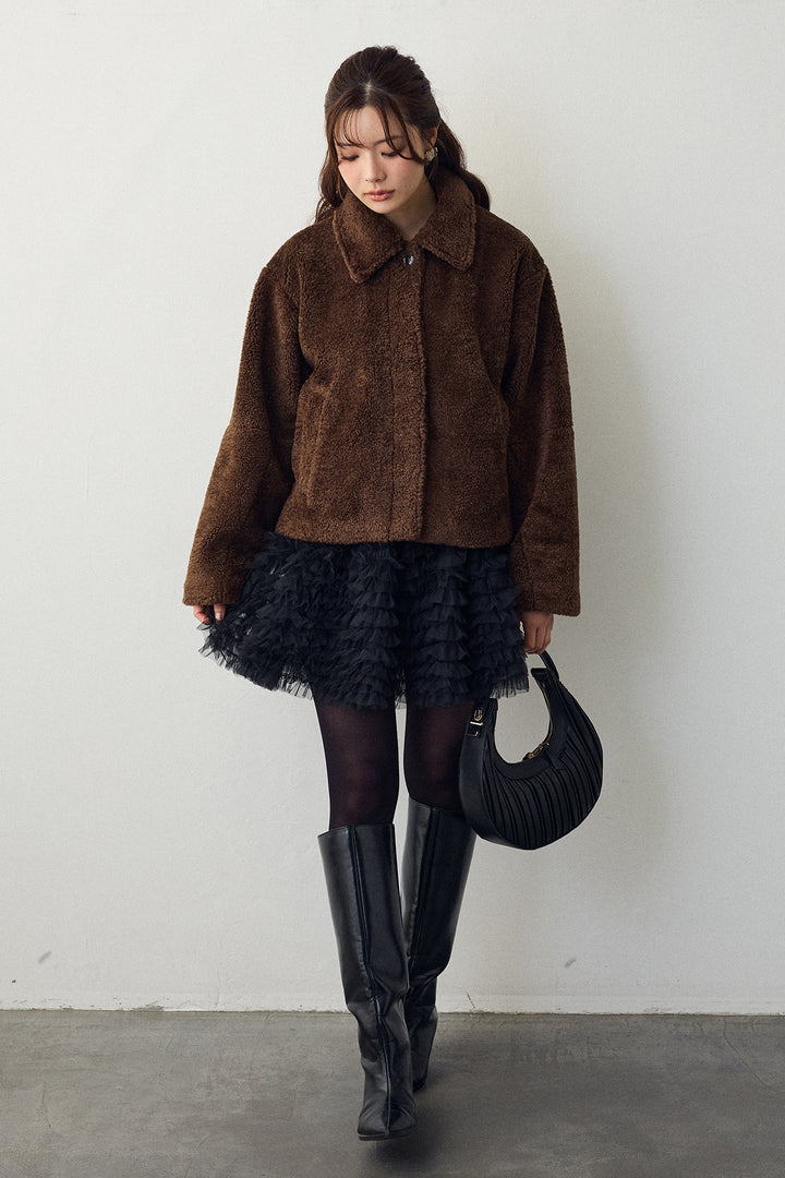 [予約]ボアコクーンスリーブジャケット