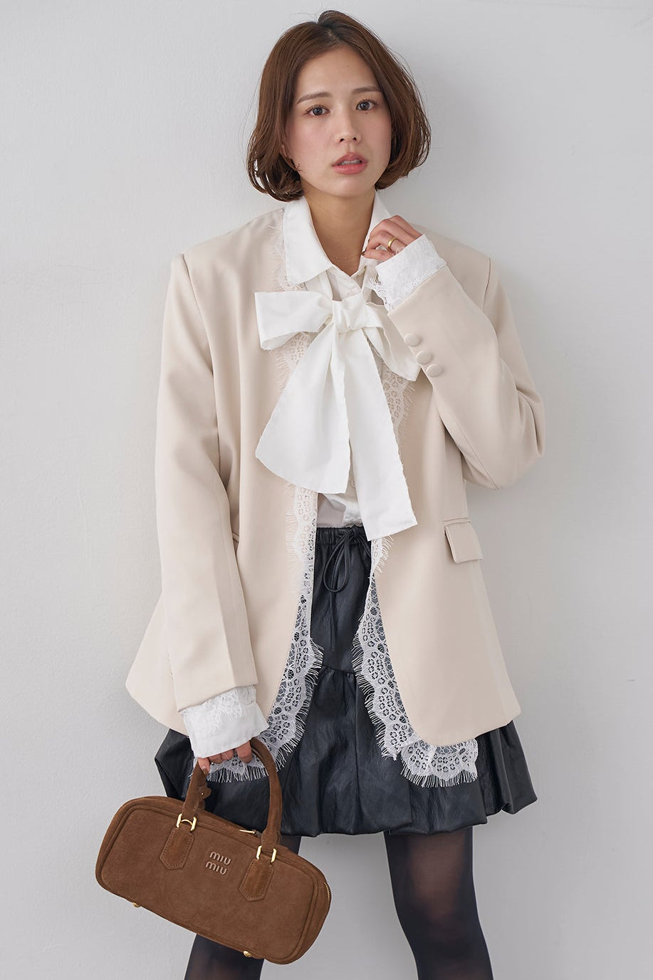 予約]カシュクールレースドッキングジャケット – Frene