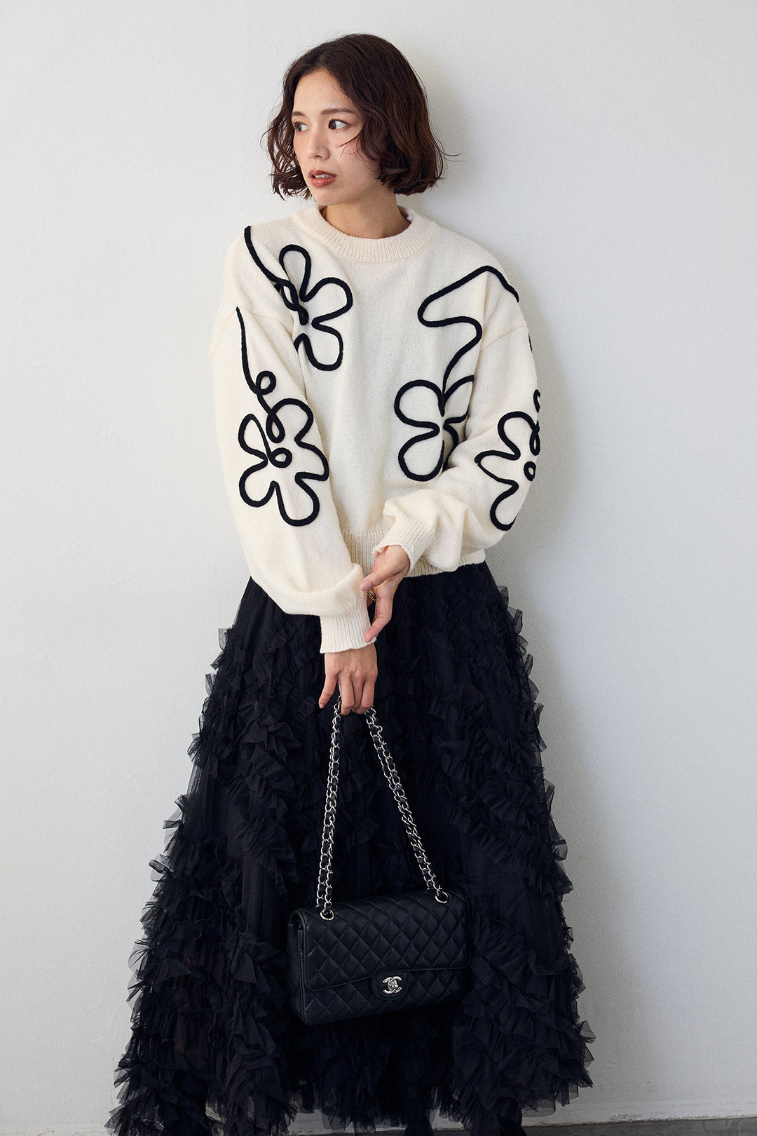 [予約]コードフラワーニットプルオーバー