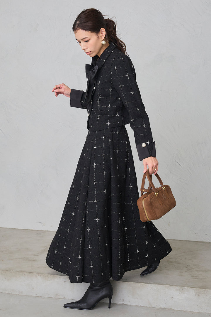 [予約]クラシックラインツイードリボン2wayセットアップ