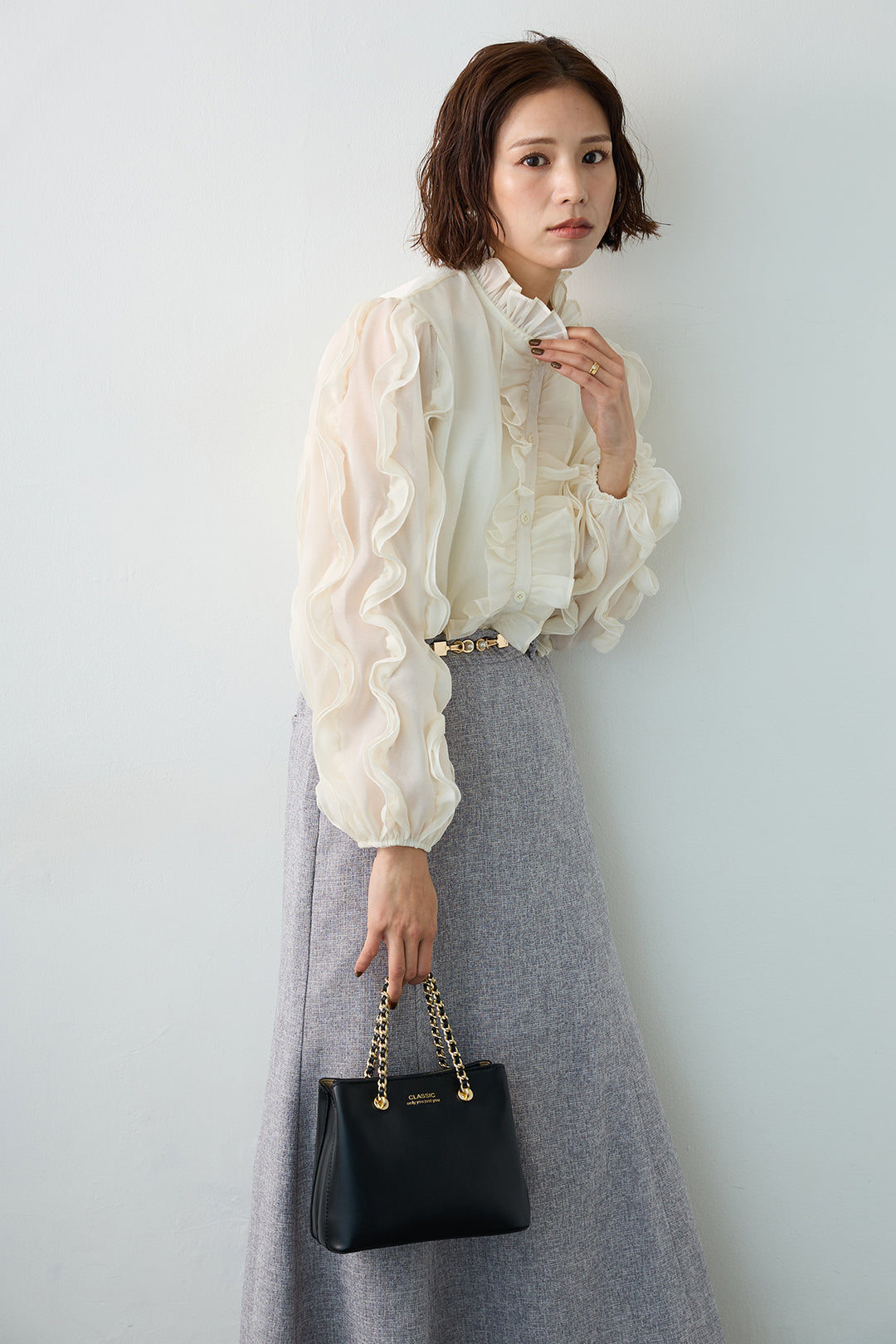 [予約]エアリーフリルブラウス