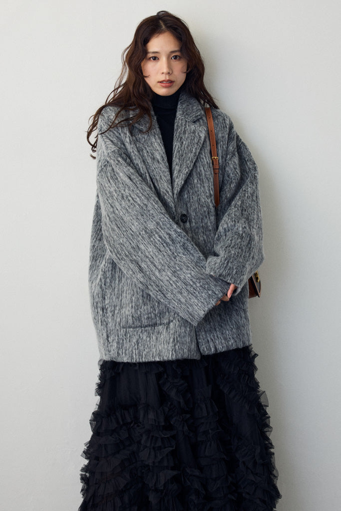 [予約]シャギーミドル丈コート