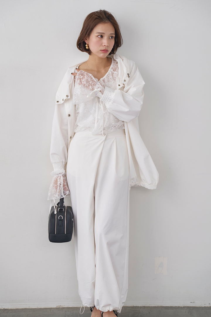 [予約/SET]撥水スタンドカラー2wayドロストブルゾン+撥水ドロストヘム2wayパンツ(2set)