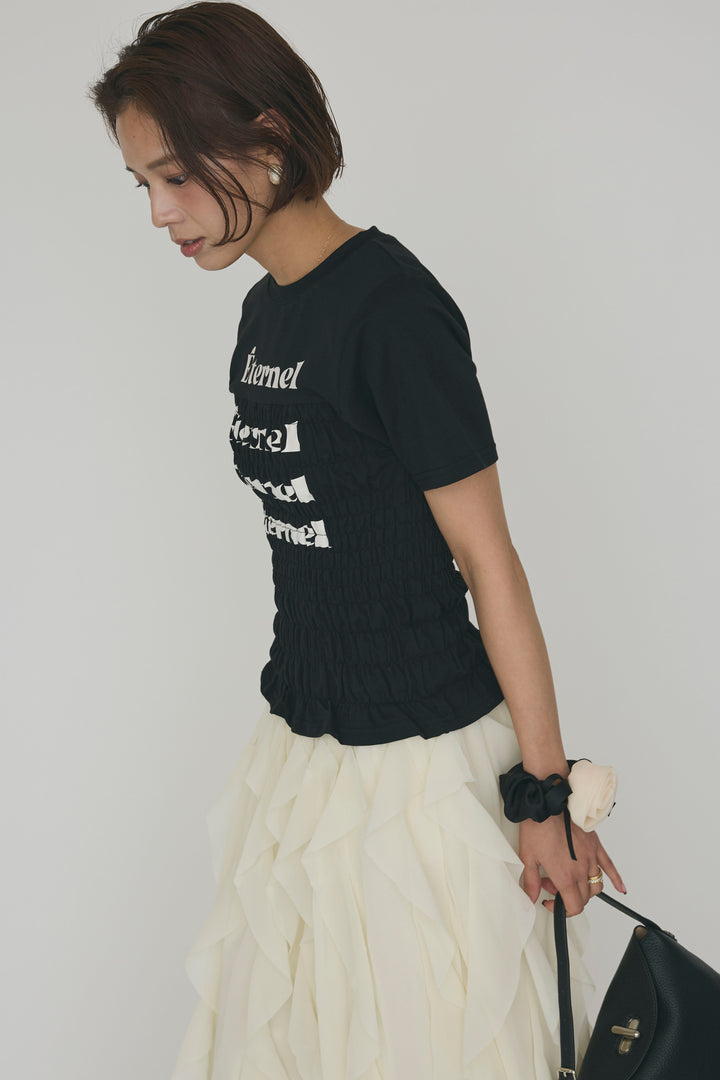 [予約]シャーリングロゴコンパクトTシャツ