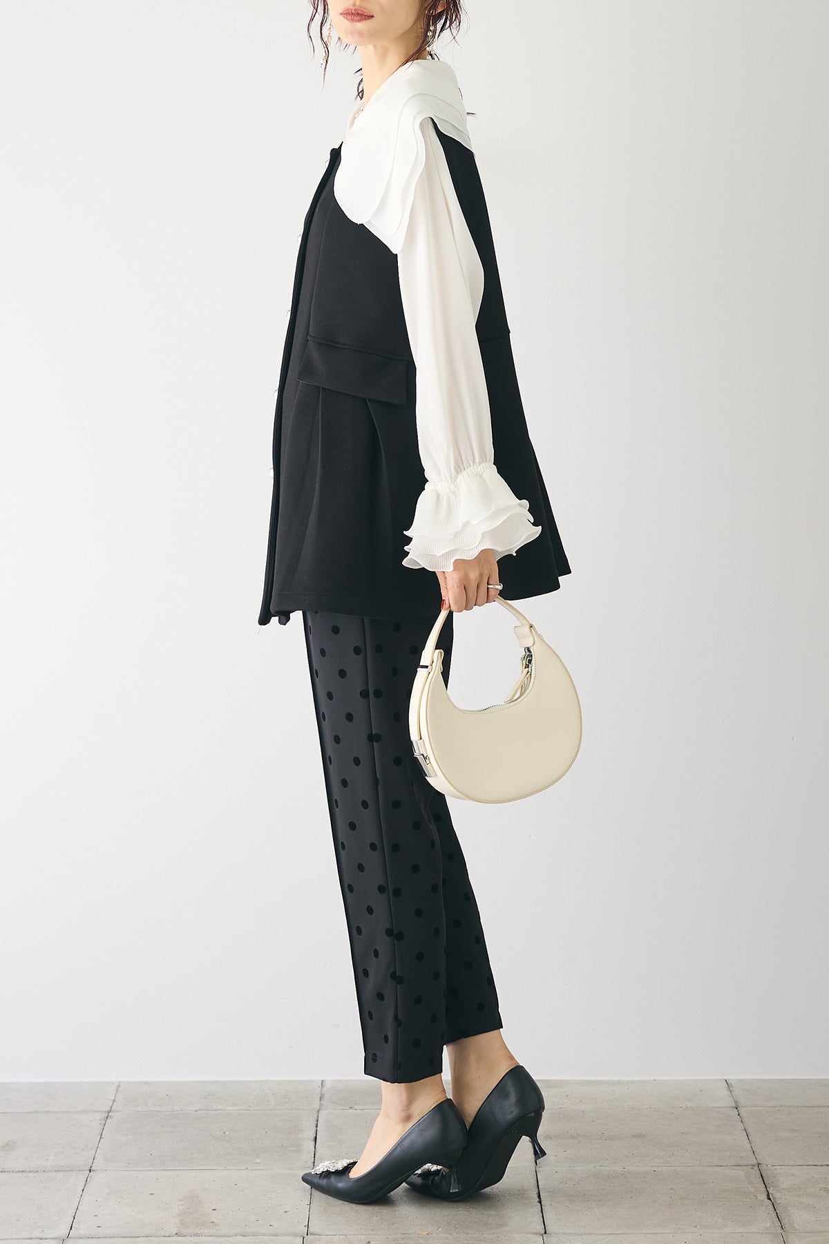 Frene￼入学式 ジレ パンツ ブラウス 3点セット