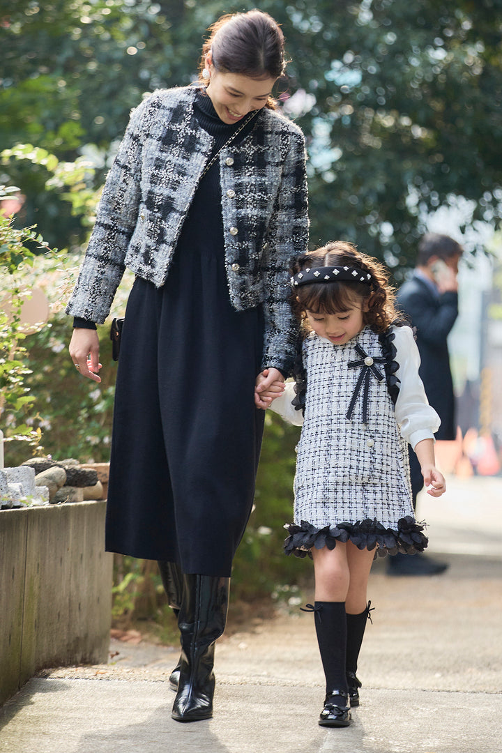 [予約]フリルツイードワンピセット