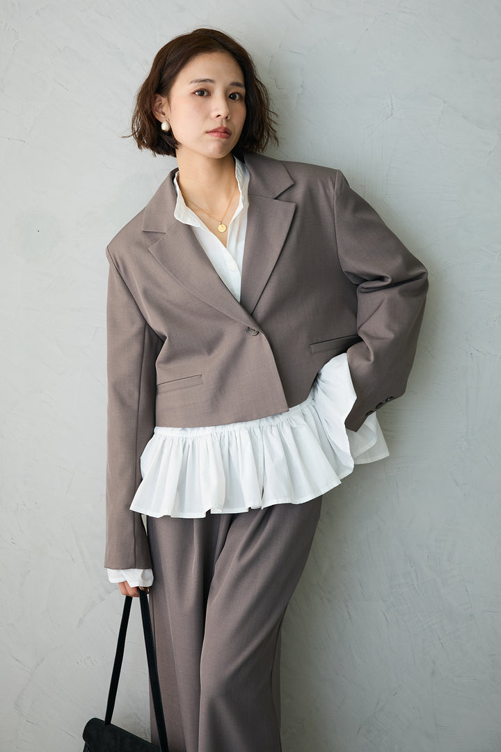 [予約]クロップドマニッシュシンプルジャケット
