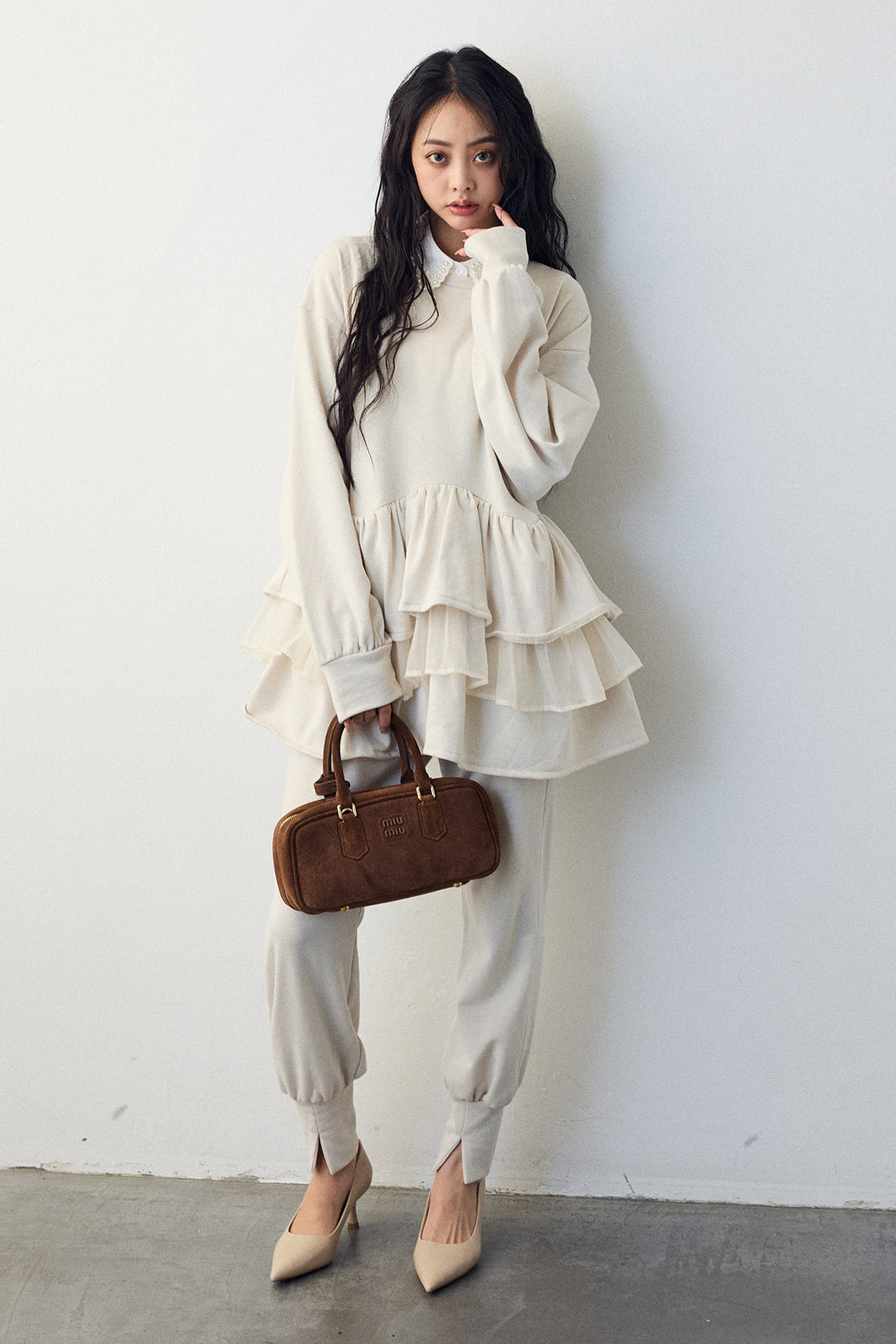 [予約]ライトスウェット美ラインジョガーパンツ