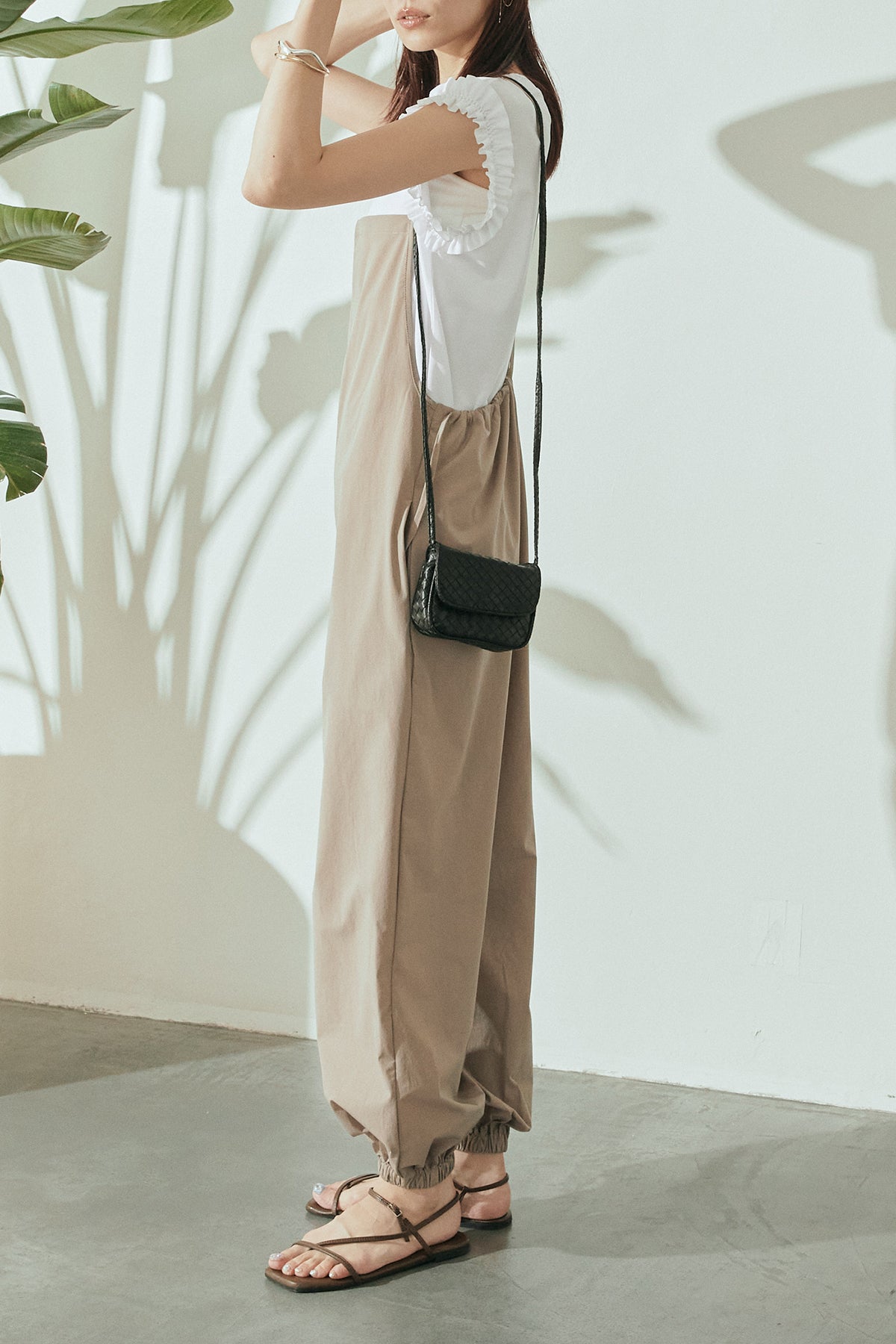 HANNE シャツショートロンパース シャツショートロンパース（つなぎ/オールインワン）｜HANNE