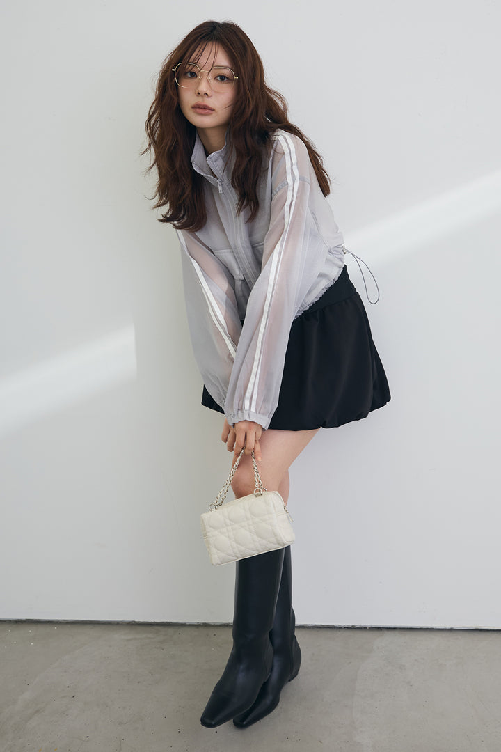 [予約]シアーオーガンジーサイドラインショートブルゾン