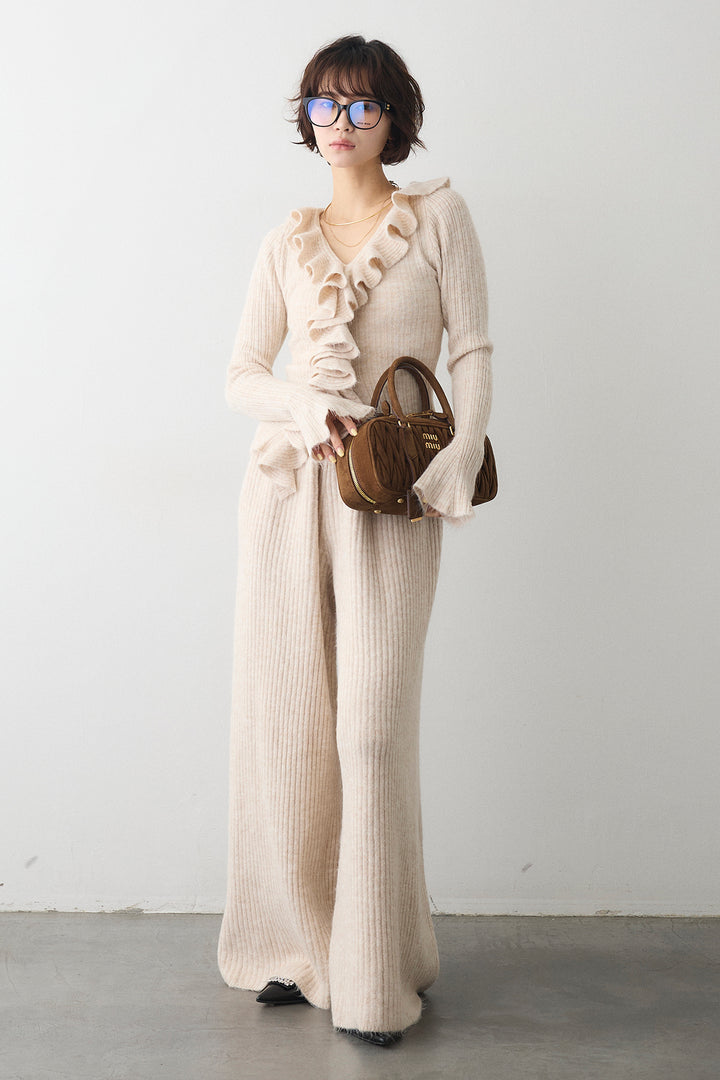 [予約]フロントフリル美ラインニットセットアップ