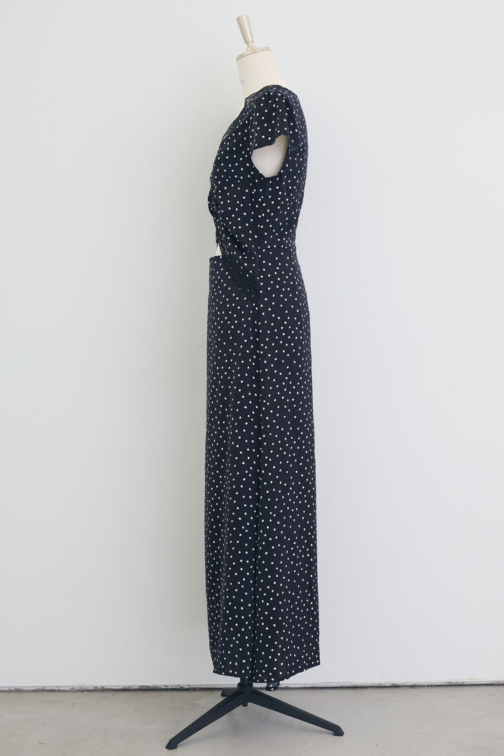 [予約]フロントカットドット美シルエットワンピ
