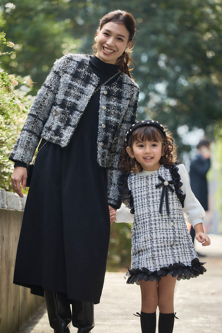 [予約]フリルツイードワンピセット