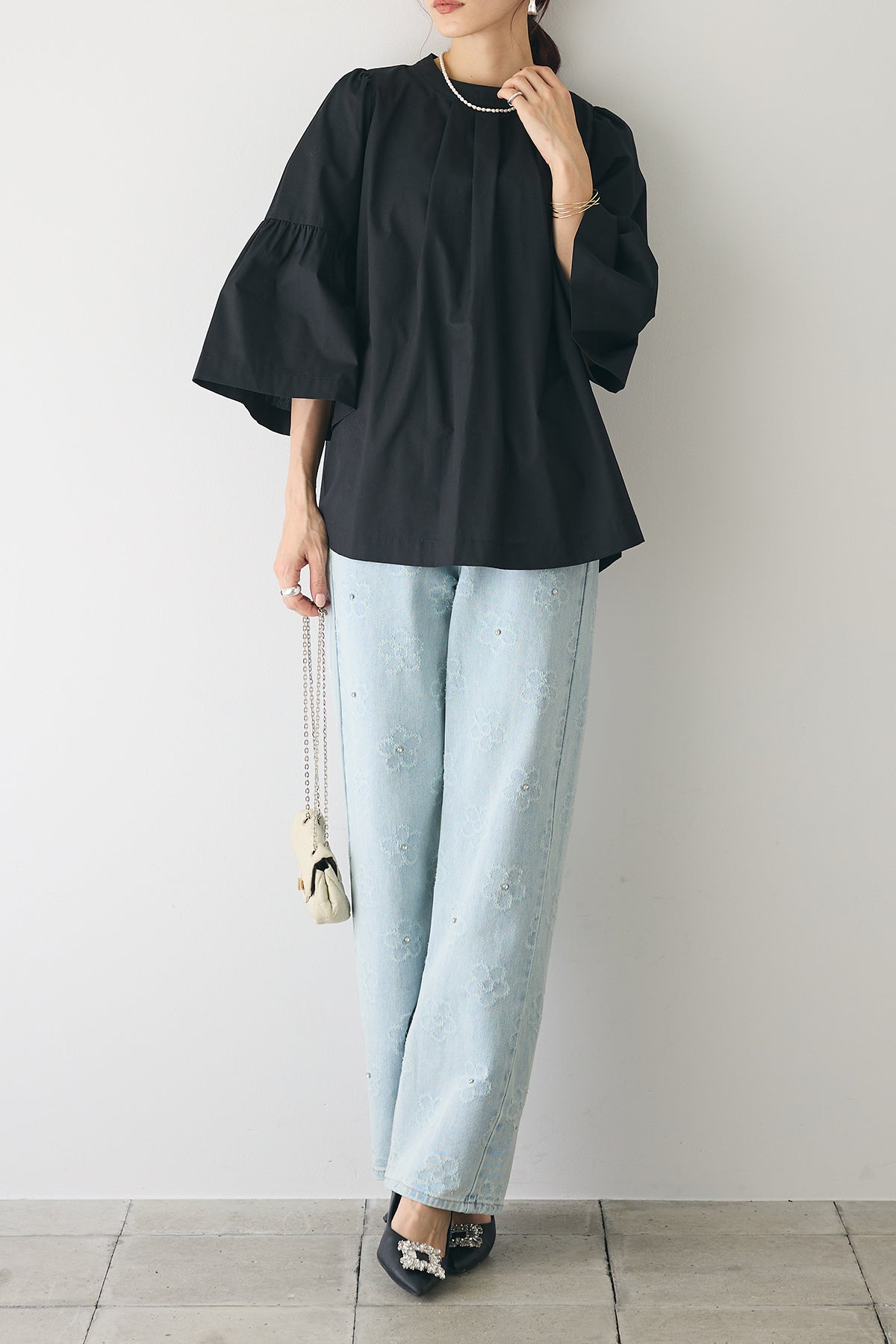 Ron Hermanロンハーマン　シアーガーゼ フレアブラウス シアーガーゼ フレアブラウス｜Ron Herman(ロンハーマン)｜Ron Herman