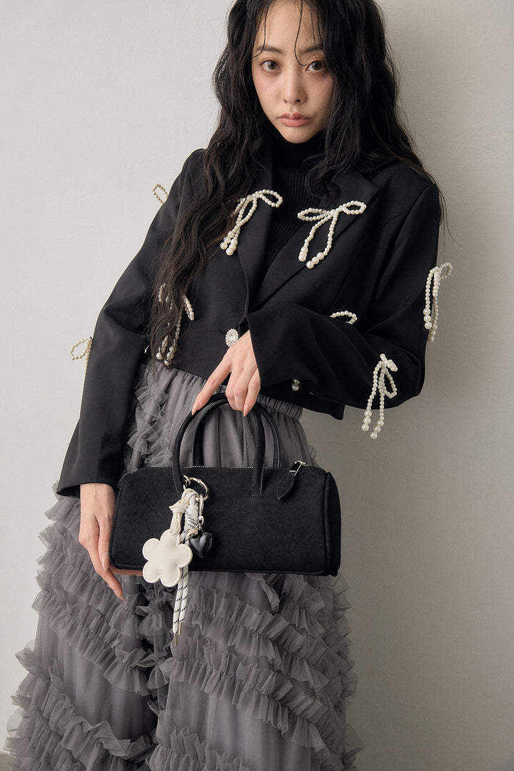 [予約]パールリボンクロップドジャケット