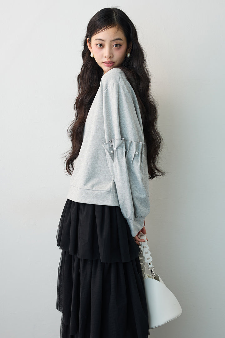 [予約]タックパールスリーブプルオーバー