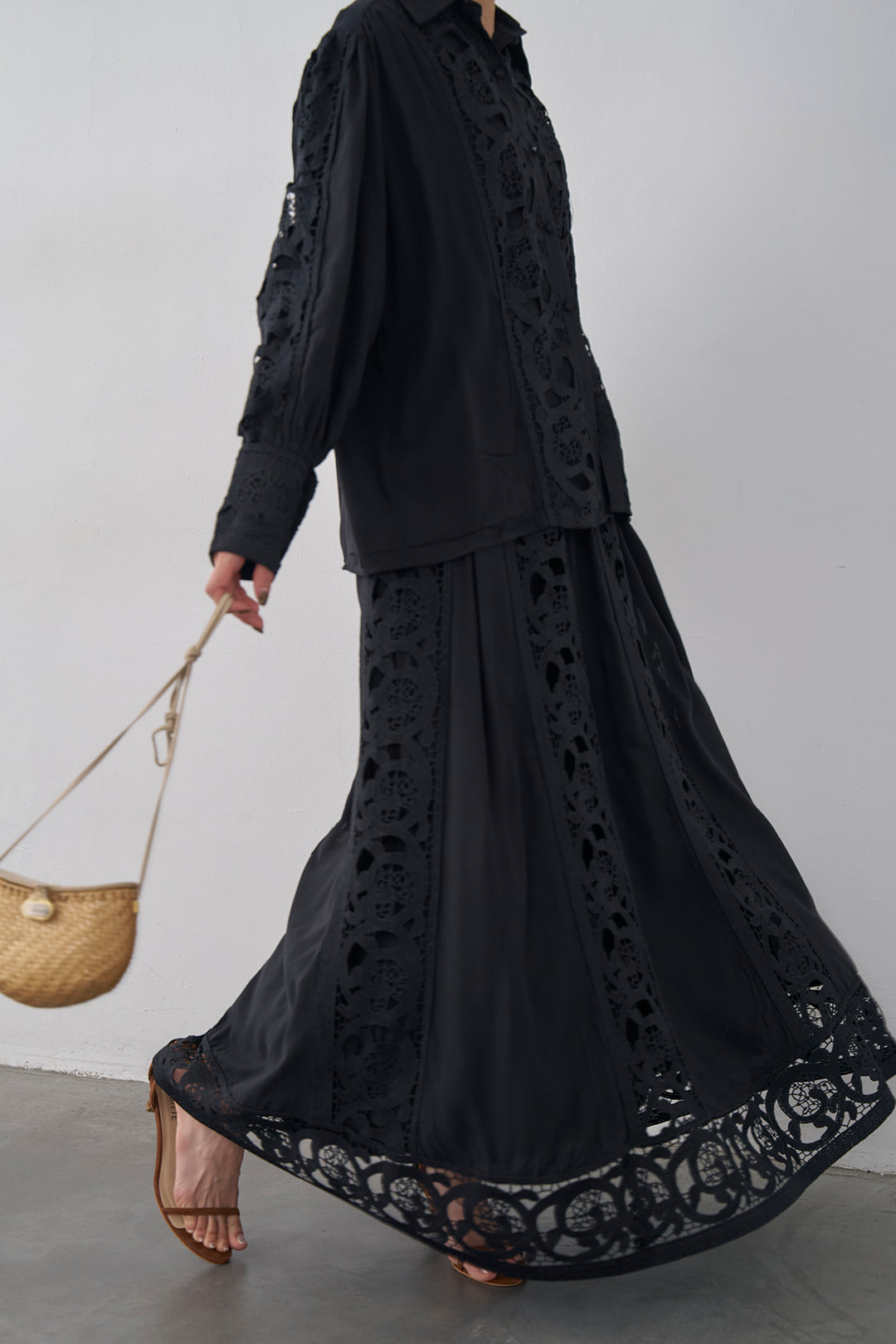 [予約]ヴィンテージライクレースシャツセットアップ