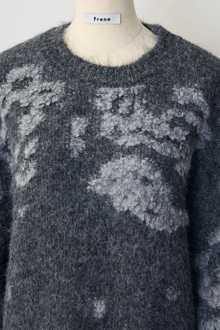 [予約]モチーフジャガードレイヤードニットワンピ