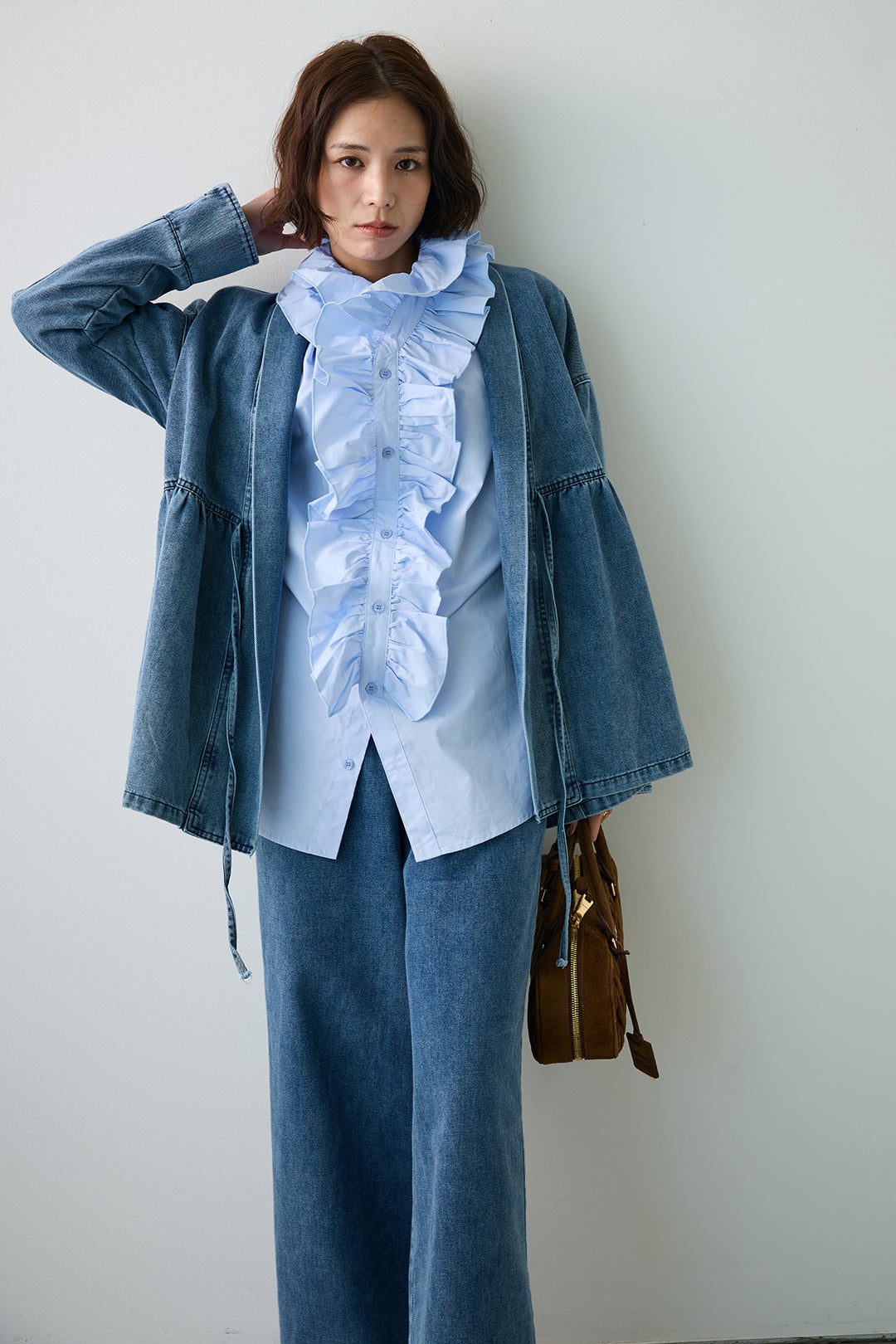 [予約]ブルームカラーフリルブラウス